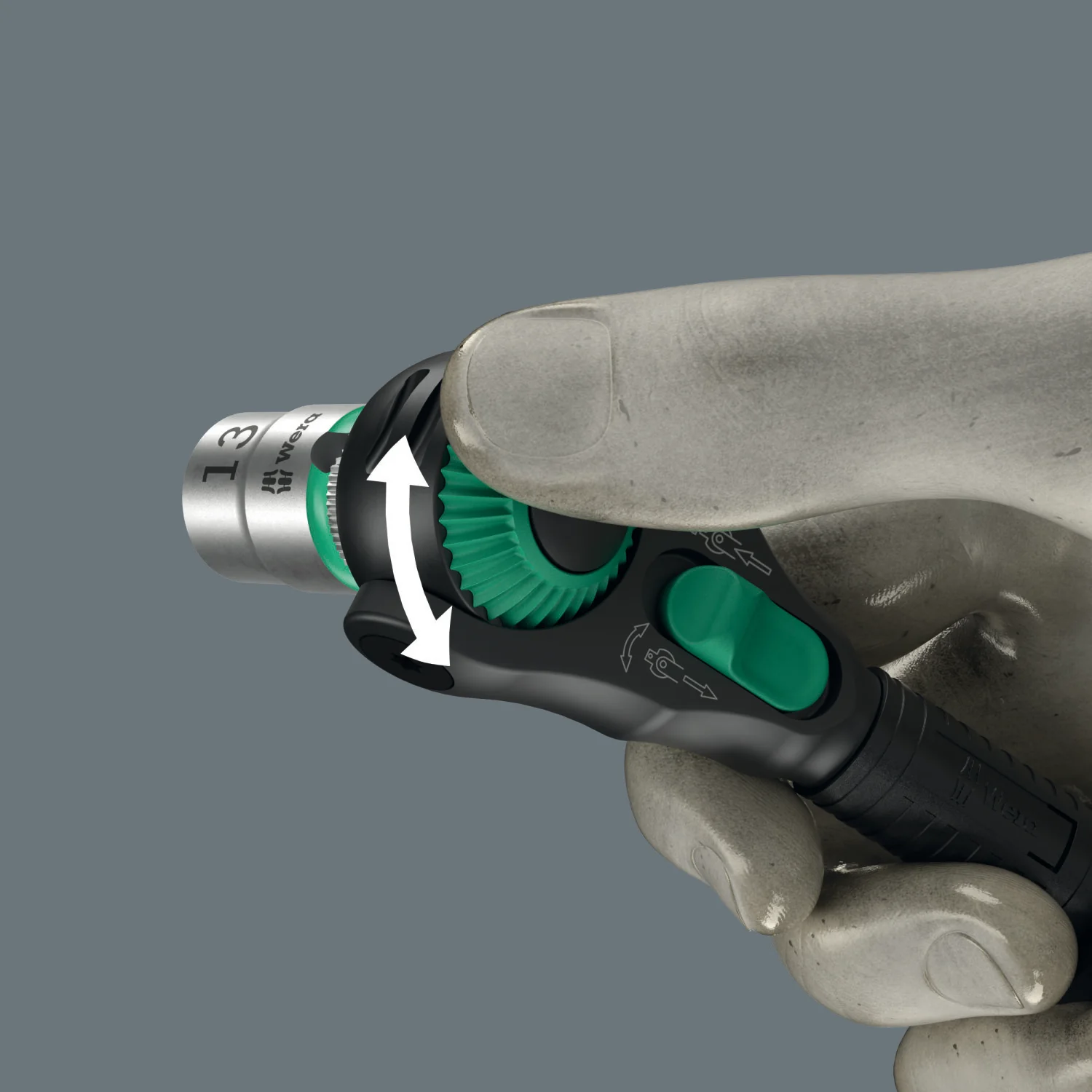 Wera 8000 C Black Edition Zyklop Speed Ratchet with 1/2" Drive - Image 11