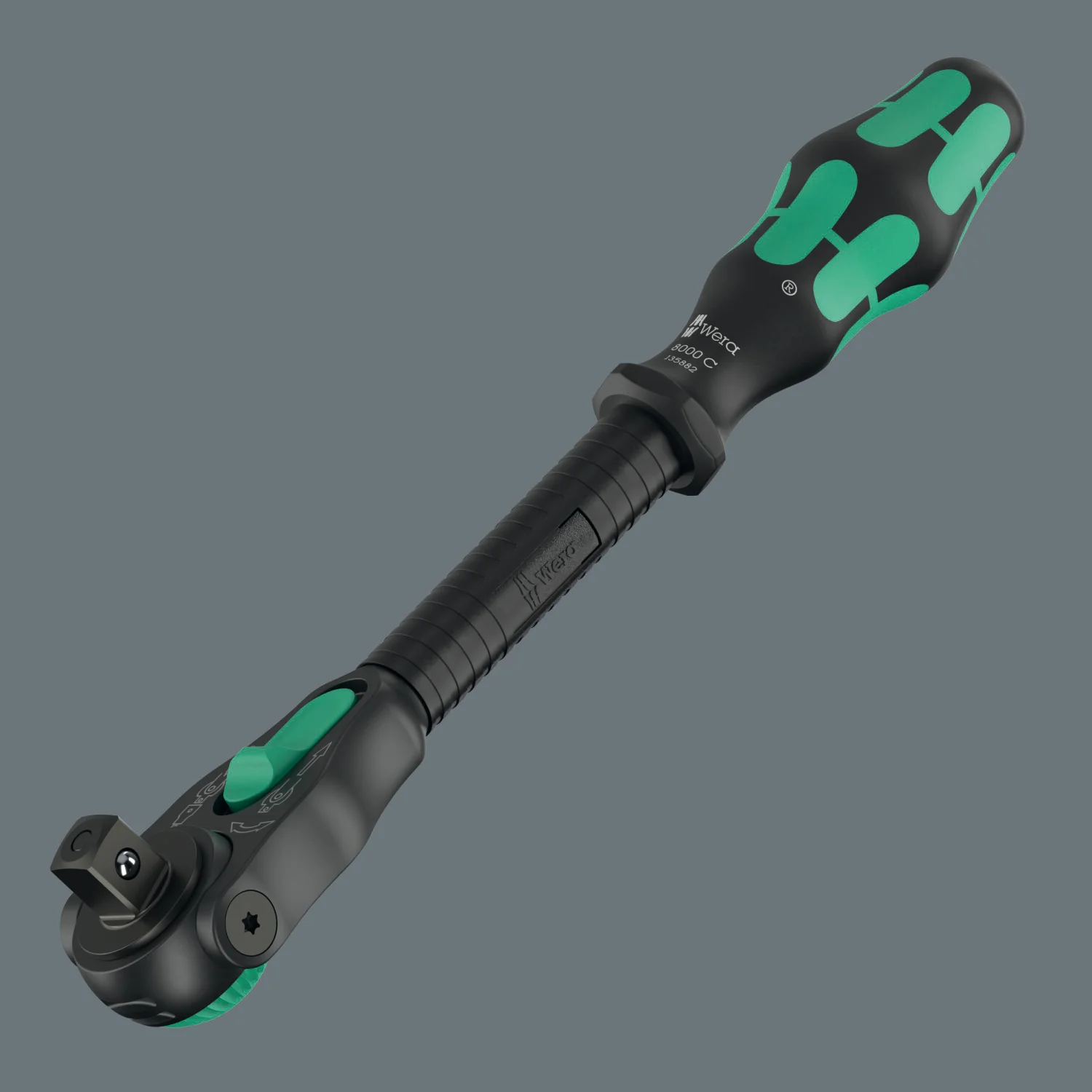 Wera 8000 C Black Edition Zyklop Speed Ratchet with 1/2" Drive - Image 3
