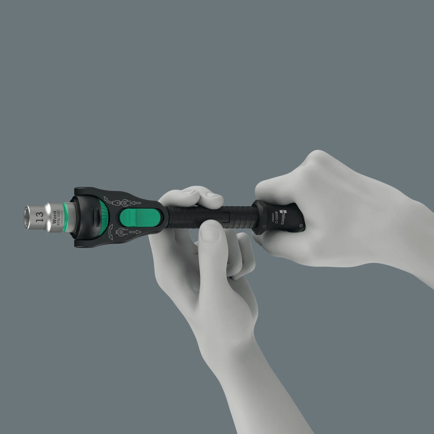 Wera 8000 C Black Edition Zyklop Speed Ratchet with 1/2" Drive - Image 6