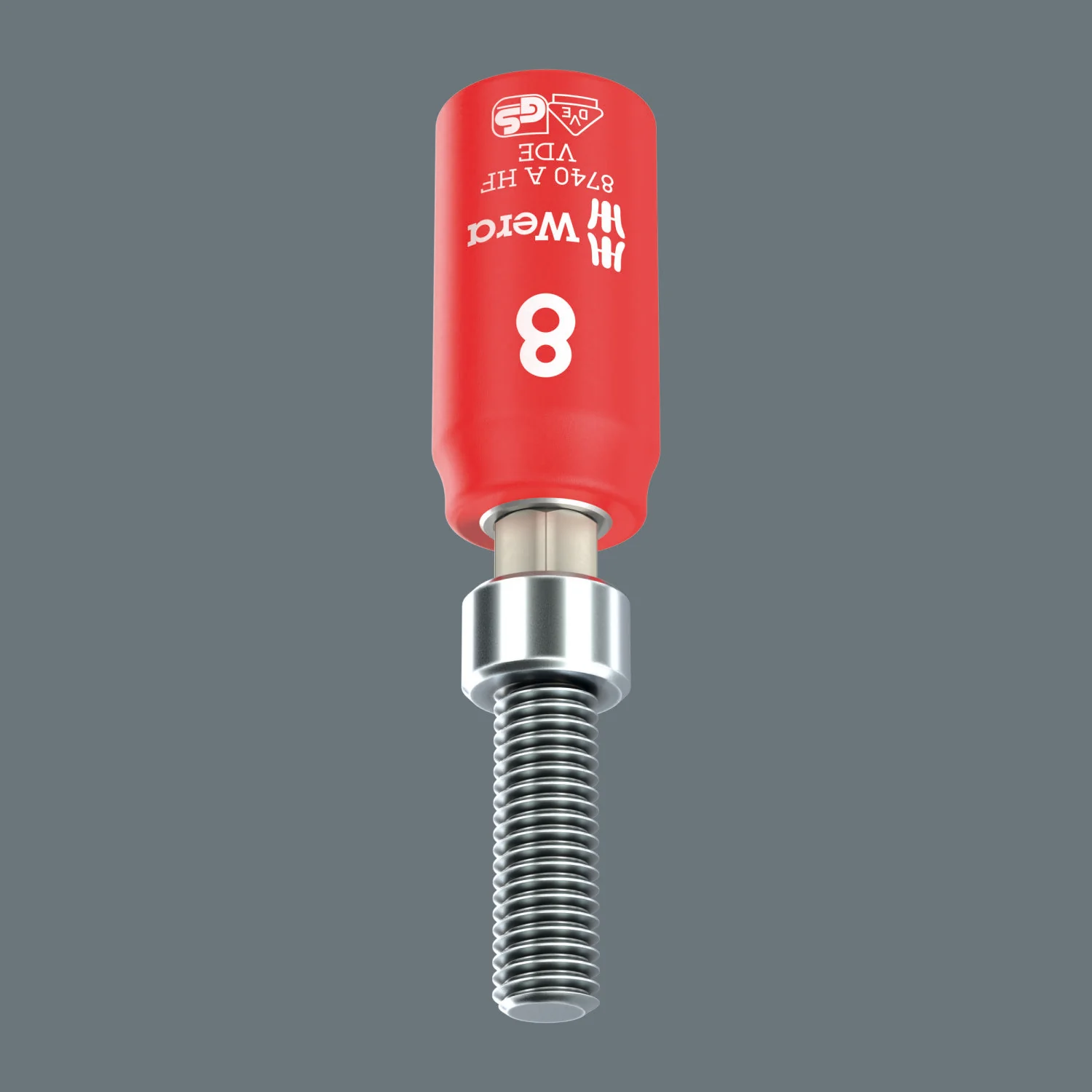 Wera 8740 A VDE HF Zyklop Bit Socket, Insulated, 1/4" Drive, with Holding Function for Hexagonal Socket Screws, 6 x 45 mm - Image 3