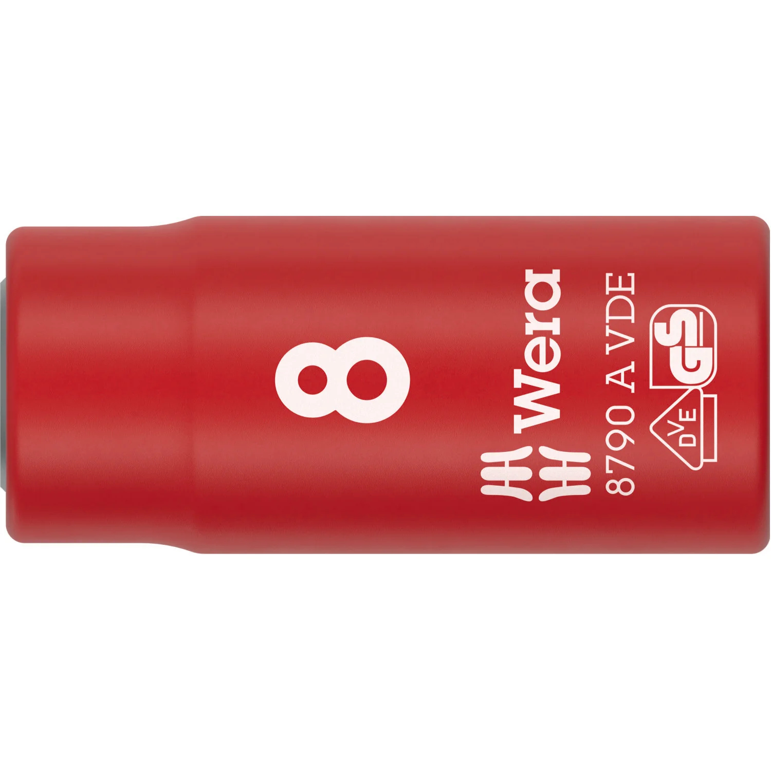 Wera 8790 A VDE Zyklop Socket, Insulated, with 1/4" Drive, 8.0 x 41 mm
