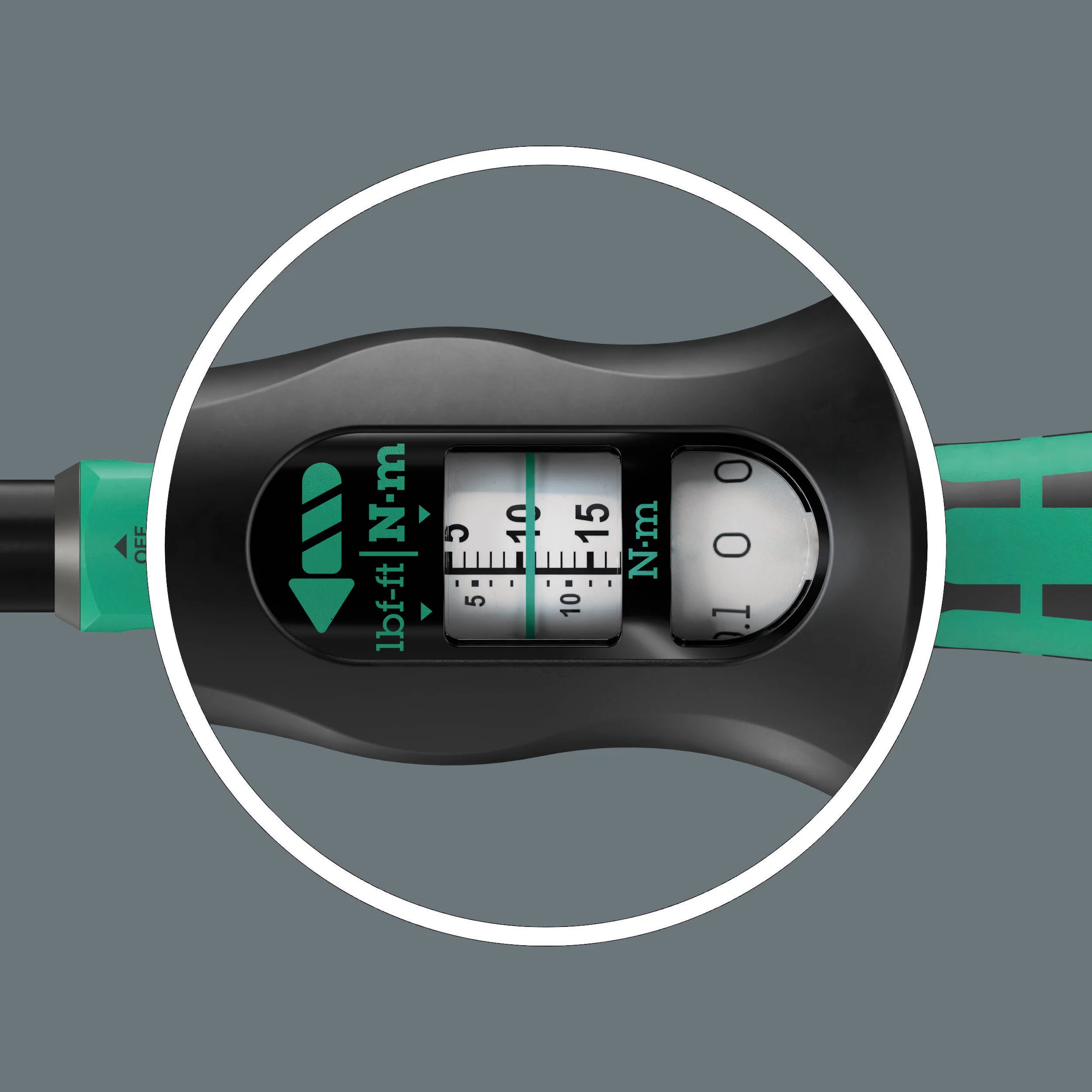 Wera Click-Torque Lock A 6 R/L Torque wrench, adjustable, Torque Lock function, continuous bit mounting (1/4"), 2.5-25 Nm - Image 2