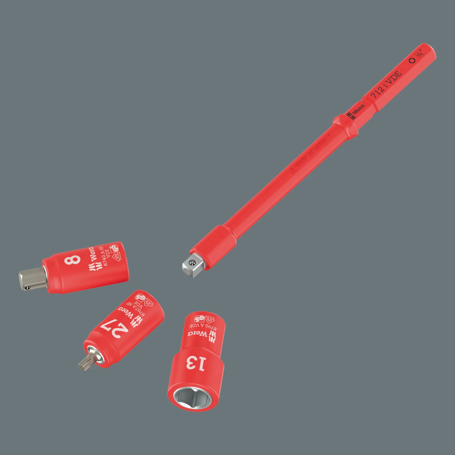 Wera Kraftform Kompakt A VDE 712 i Adapter Blade, Insulated, for 1/4" Sockets, 1/4" x 154 mm - Image 3