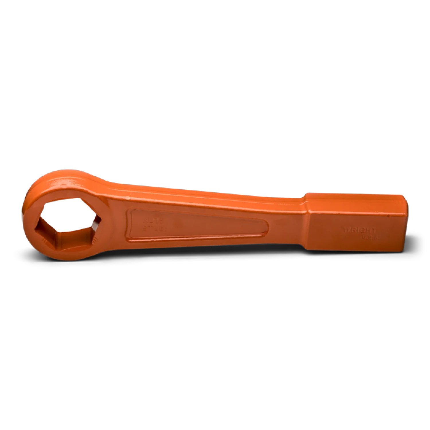 Wright Tool 18H70 Striking Face Box Wrench 6 Point Straight Handle Heavy Duty Safety Orange - 2-3/16"